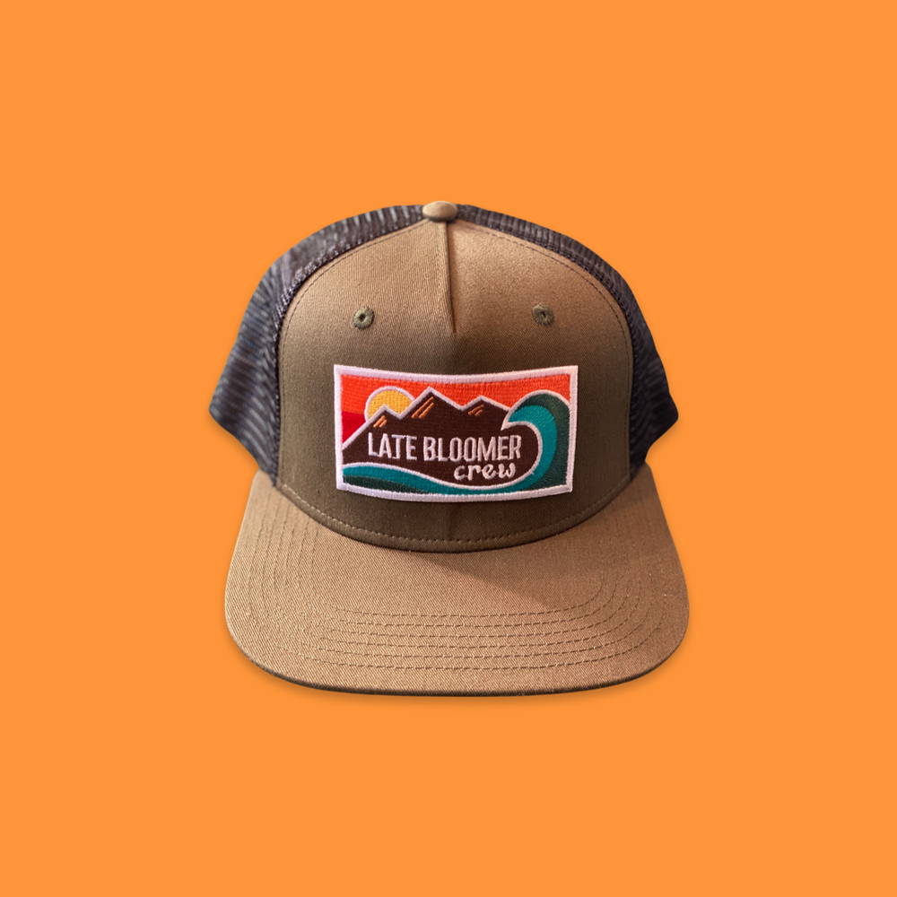 
            
                Load image into Gallery viewer, Late Bloomer Crew Trucker Hat
            
        